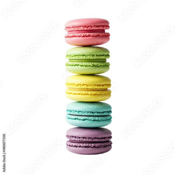 Obraz Stack of Colorful French Macarons