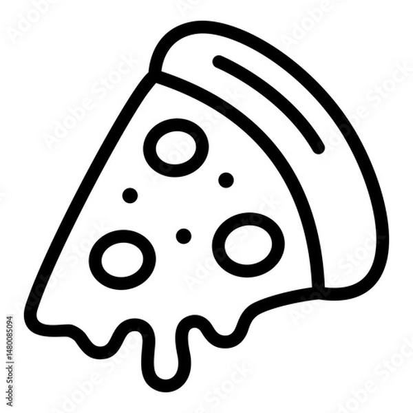 Obraz Pizza icon. Vector line icon