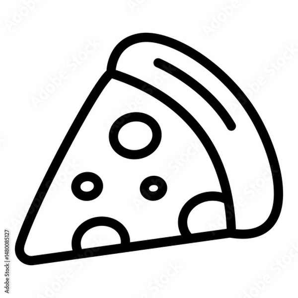 Obraz Pizza icon. Vector line icon