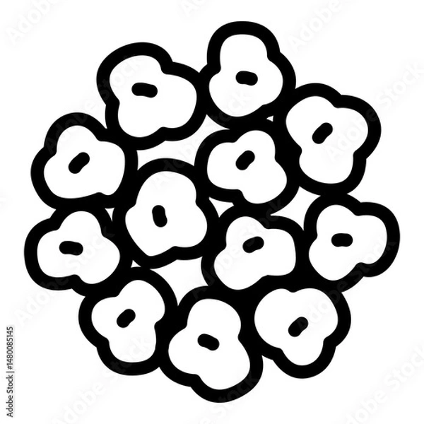 Obraz Popcorn icon. Vector line icon