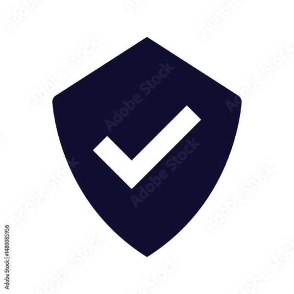 Fototapeta Shield-check free interface icon, shield, check inside shield