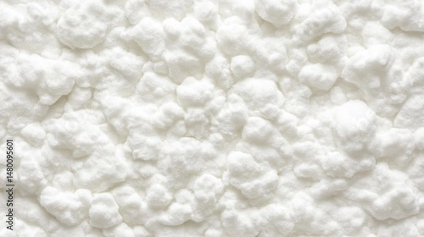 Obraz Close up of white powder texture for baking ingredient or snow background overhead shot studio