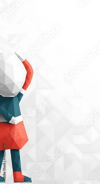 Obraz Low-Poly Winter's Whisper