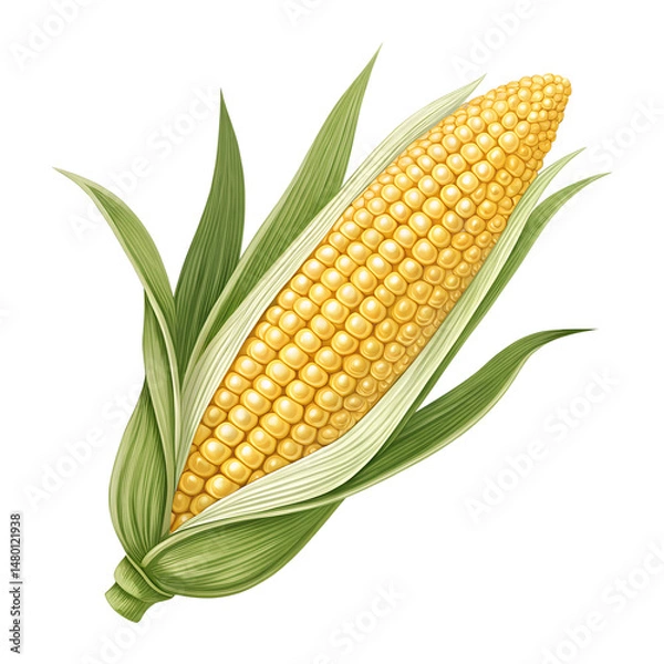 Fototapeta corn isolated on white background