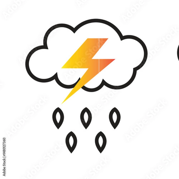 Obraz rain lighthing