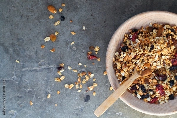 Obraz granola, top view