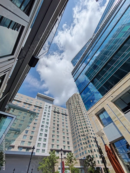 Obraz View of the modern skyline along Fayetteville Street in downtown Raleigh North Carolina