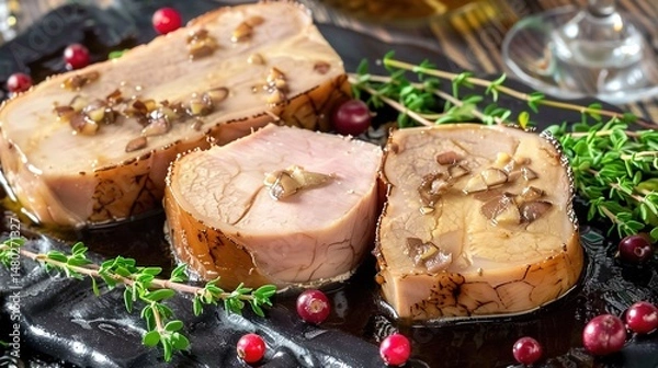 Obraz Foie Gras: Exploring the Controversial Luxury Delicacy of Rich, Buttery Duck or Goose Liver