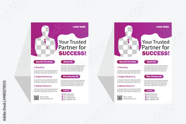 Obraz Modern business flyer templet design