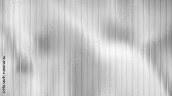 Fototapeta Ribbed metal texture line silver. Glass background corrugated chrome holographic. Wave distortion effect gradient futuristic transparent pattern wave.