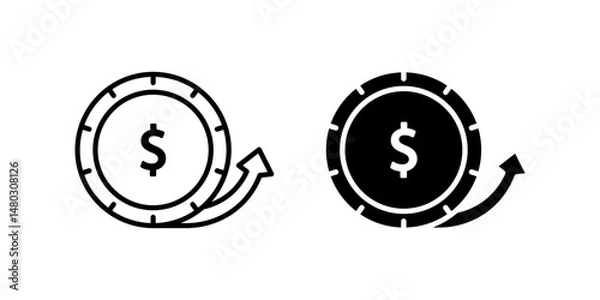 Fototapeta Expense icon set. for mobile concept and web design on white background