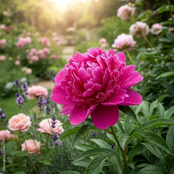 Obraz pink peony flower