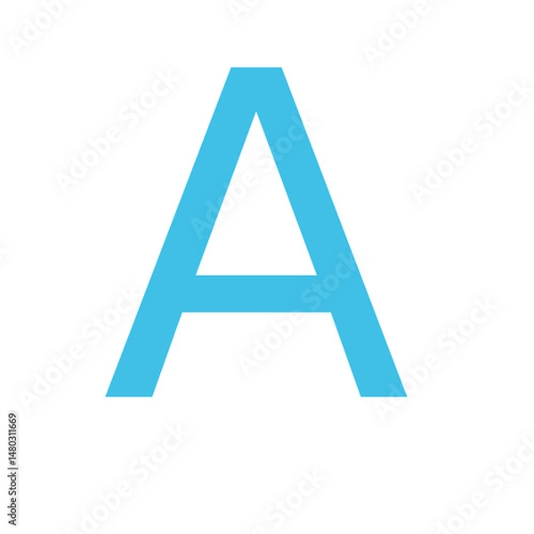 Fototapeta Letter A Illustration, Isolated on White Background