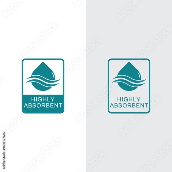 Obraz Highly absorbent badge logo design. Suitable for business, information and product label