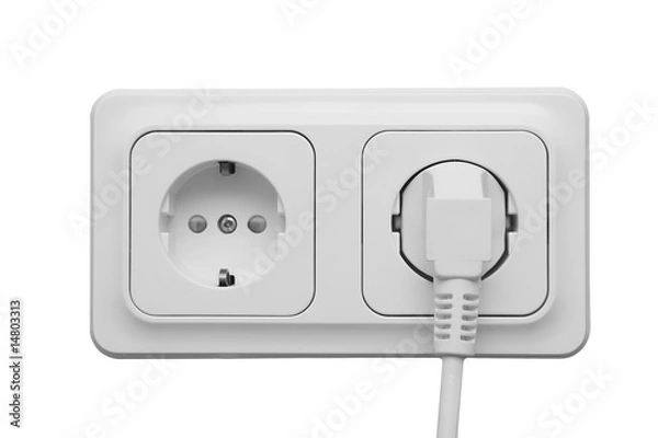 Fototapeta Outlet with power cord