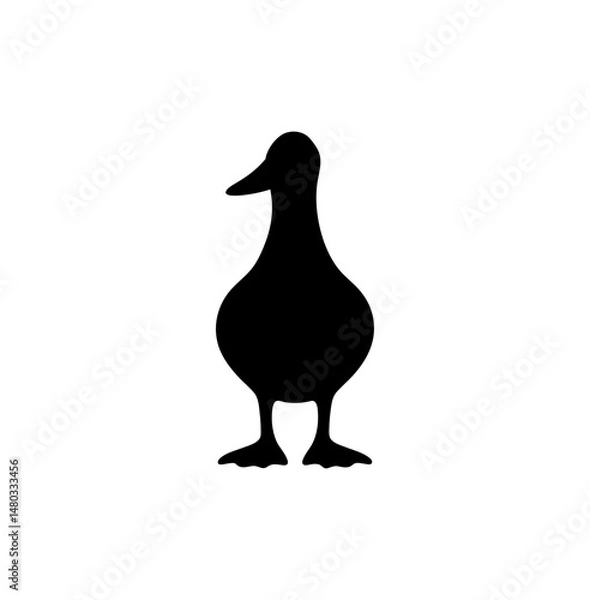 Obraz Duck, goose icon silhouette animal symbol illustration. character style sign for mobile concept design. duck, goose shape logo illustration. Vector graphics