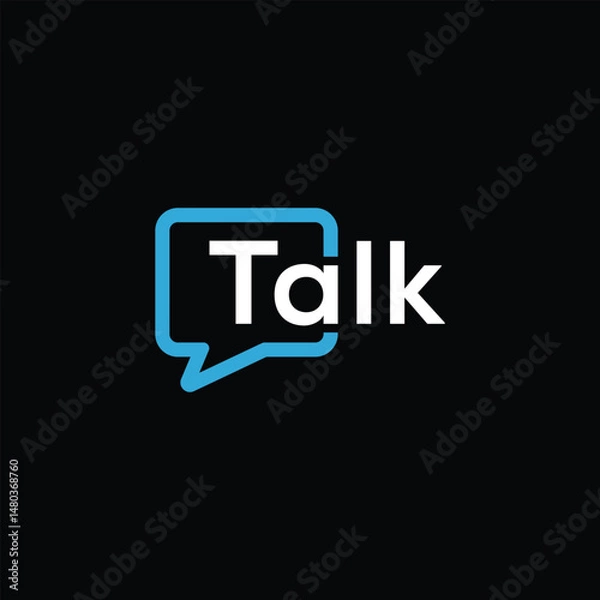 Fototapeta talk logo design, sound bubble graphic vector icon