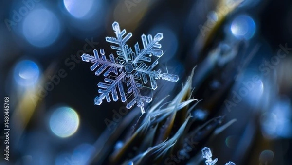 Obraz Intricate Snowflake on a Plant