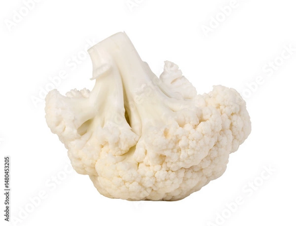 Fototapeta Fresh cauliflower floret isolated on transparent background
