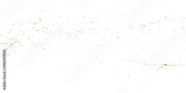 Fototapeta Doted and confetti golden glitter on transparent background. Shiny glittering dust. Gold glitter sparkle confetti that floats down falling. Vector illustration.