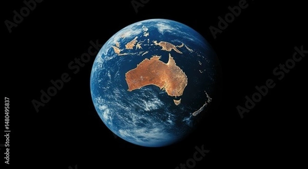 Fototapeta Earth's View, Australia Centered