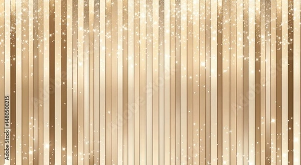 Fototapeta Golden striped backdrop with sparkling glitter