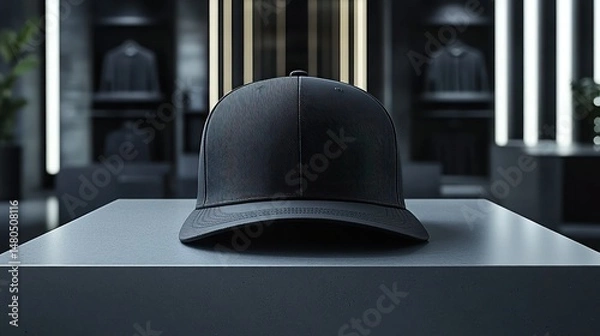Fototapeta Dark baseball cap on display