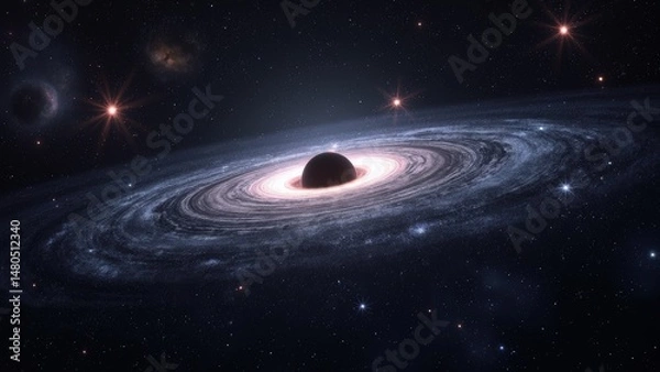 Fototapeta The Black Hole Scene in the Universe