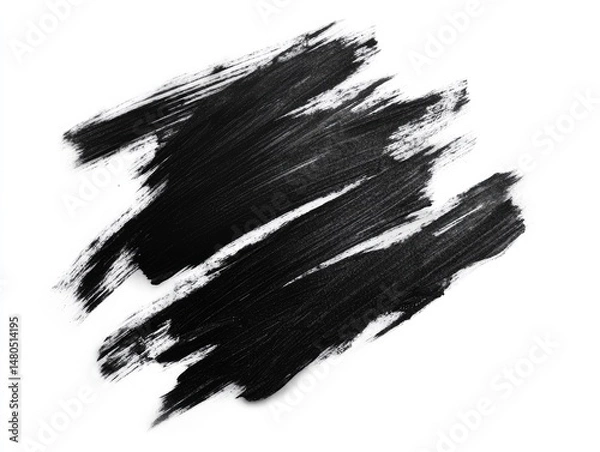 Obraz Dark smudged strokes of black liquid