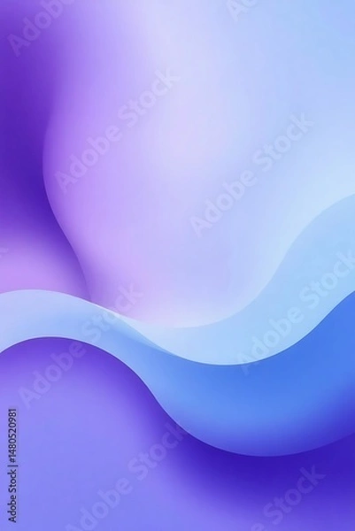 Fototapeta Soft Pastel Curves in Gradient Background Design