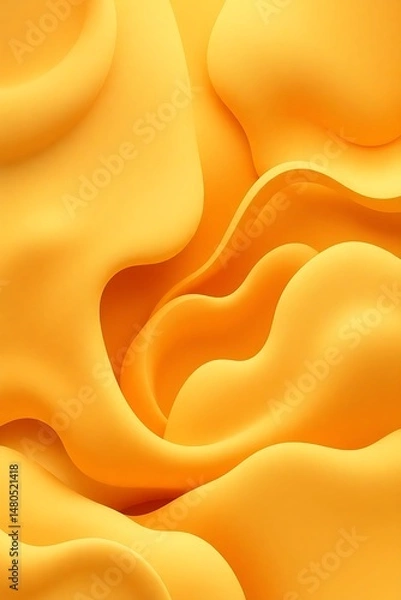 Fototapeta Abstract Yellow Waves Smooth Soft Background Wallpaper
