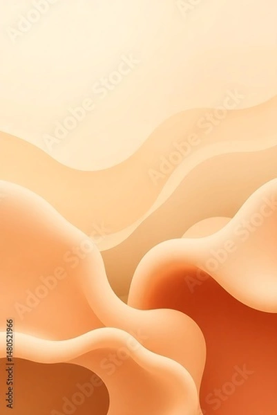 Fototapeta Abstract fluid waves flowing in a beige backdrop