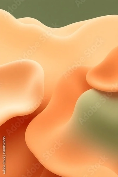 Fototapeta Abstract Orange and Green Swirls in Nature