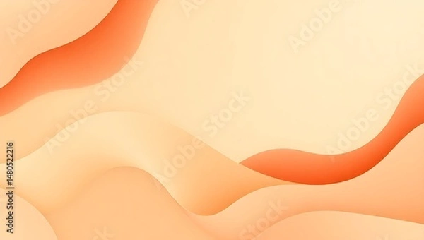Fototapeta Soft peach wave background for digital design
