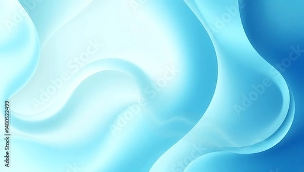 Fototapeta Abstract Blue and White Wave Background Design