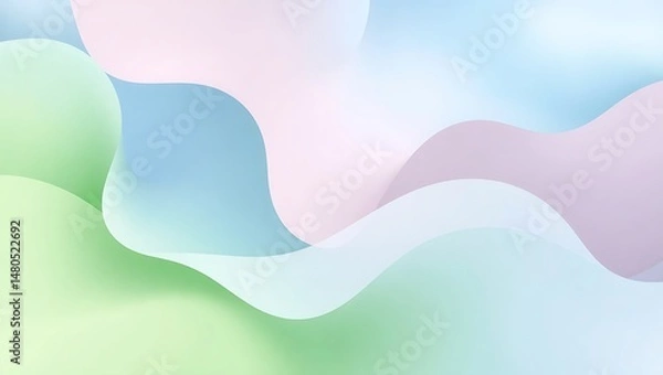 Fototapeta Pastel Abstract Design and Smooth Colorful Surface