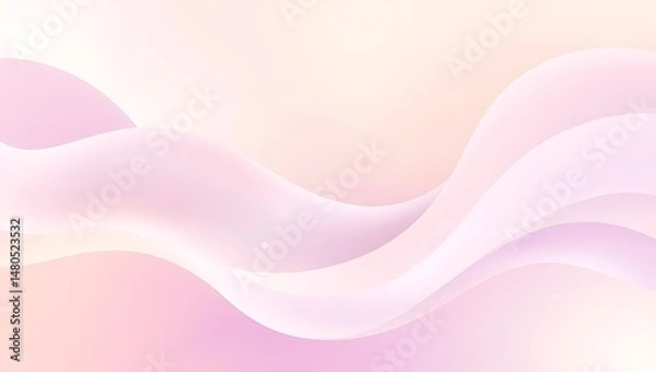 Fototapeta Abstract Pastel Gradient Wavy Lines Background Design