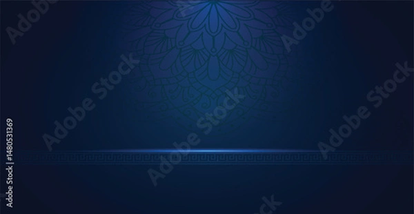 Fototapeta blue mandala background