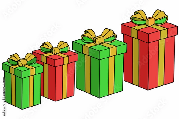 Obraz gift boxes vector illustration