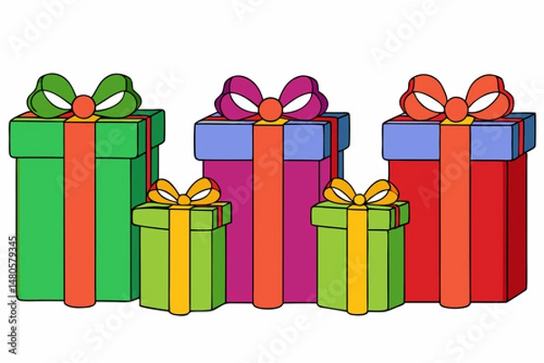 Obraz gift boxes vector illustration