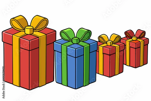 Obraz gift boxes vector illustration