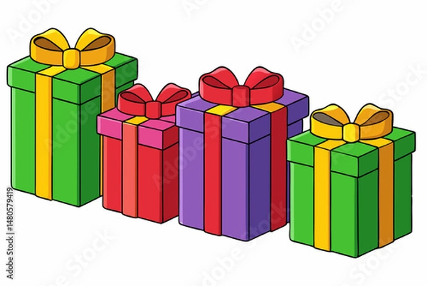 Obraz gift boxes vector illustration