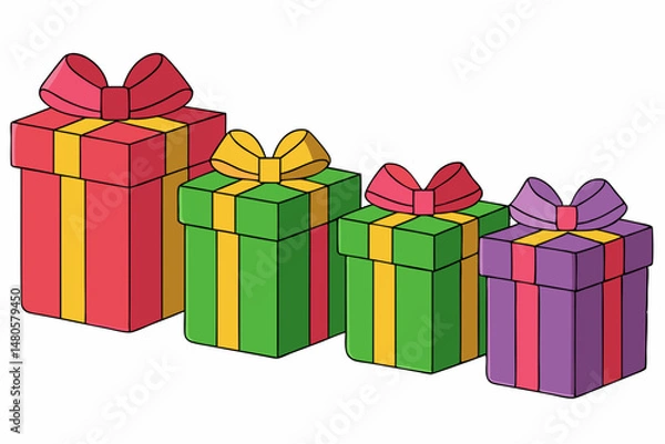 Obraz gift boxes vector illustration