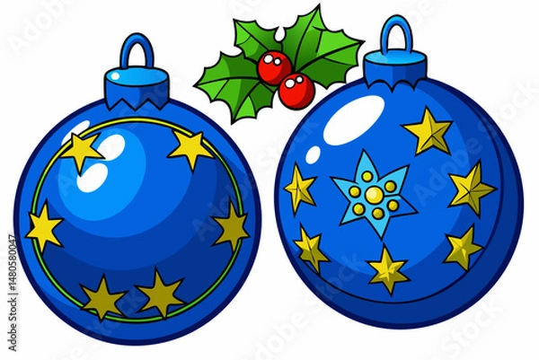 Obraz Christmas balls with Christmas tree