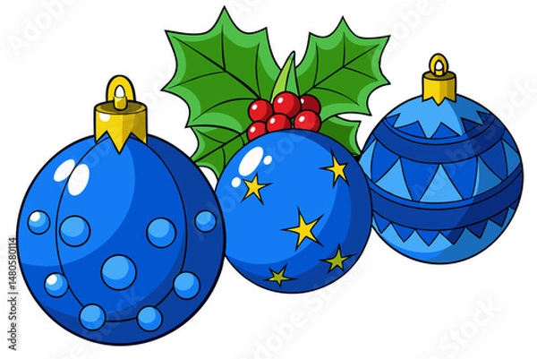 Obraz Christmas balls with Christmas tree