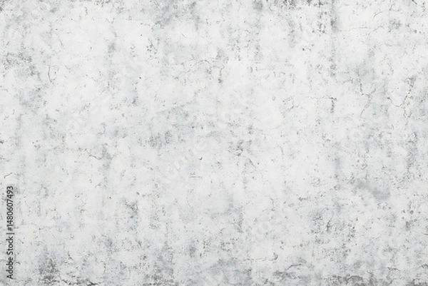 Fototapeta Rough concrete wall texture with visible cracks, grunge surface pattern for design, urban, and construction background, aged and worn
