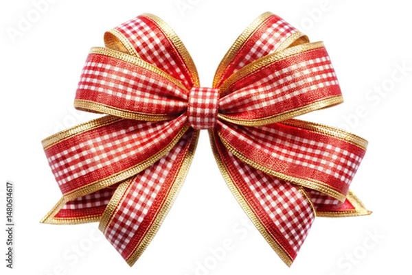 Fototapeta red bow isolated on white background