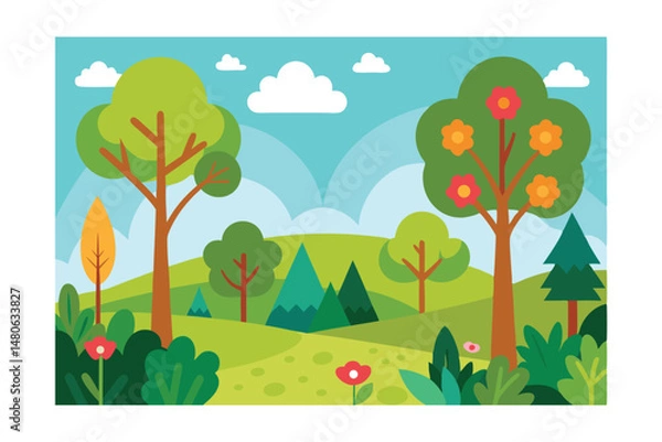 Obraz autumn landscape with trees