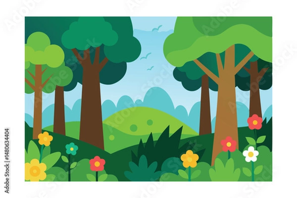 Obraz summer landscape with trees