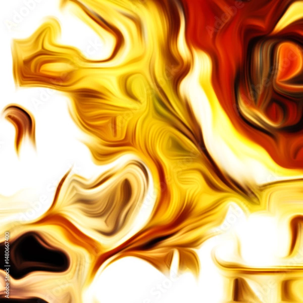 Obraz Abstract fluid art digital painting and dynamic swirling patterns with vibrant color transitions.